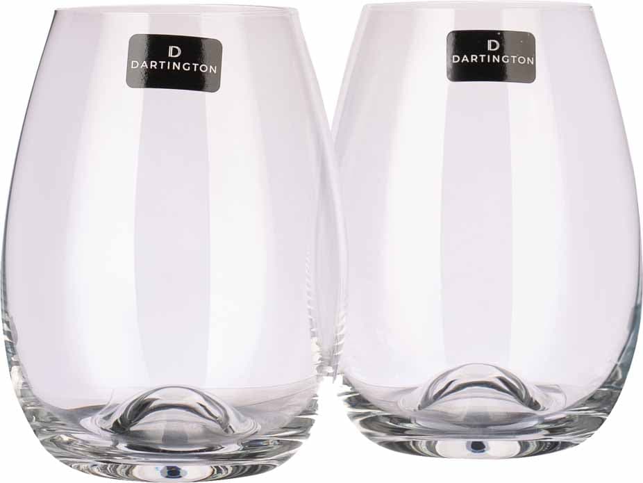 Pair of Dartington Universal Stemless Glasses