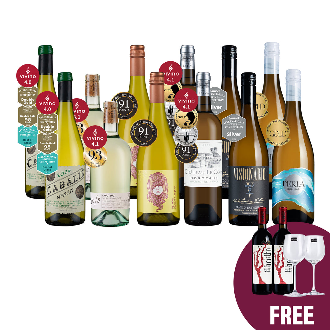 2.Awarded World Whites 12btl + 2 FREE + FREE Glasses