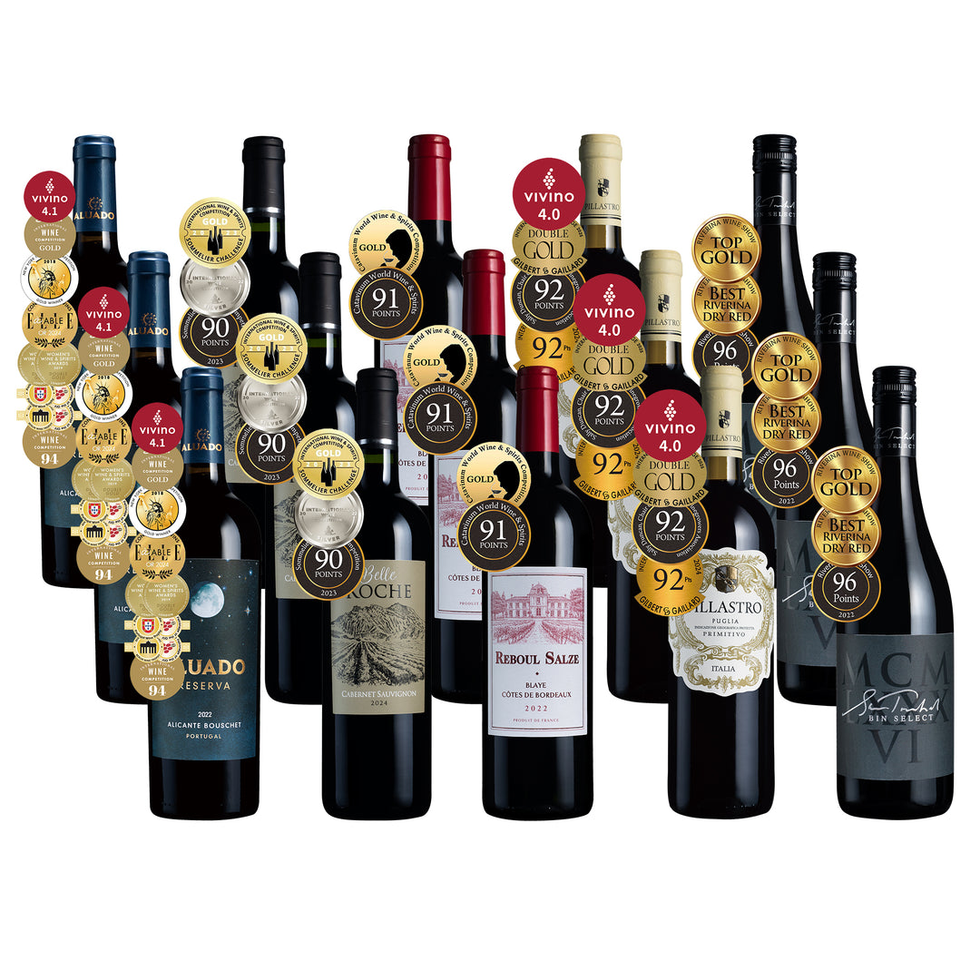 3.Connoisseur 90+ Reds 12btl + 2 FREE Reds