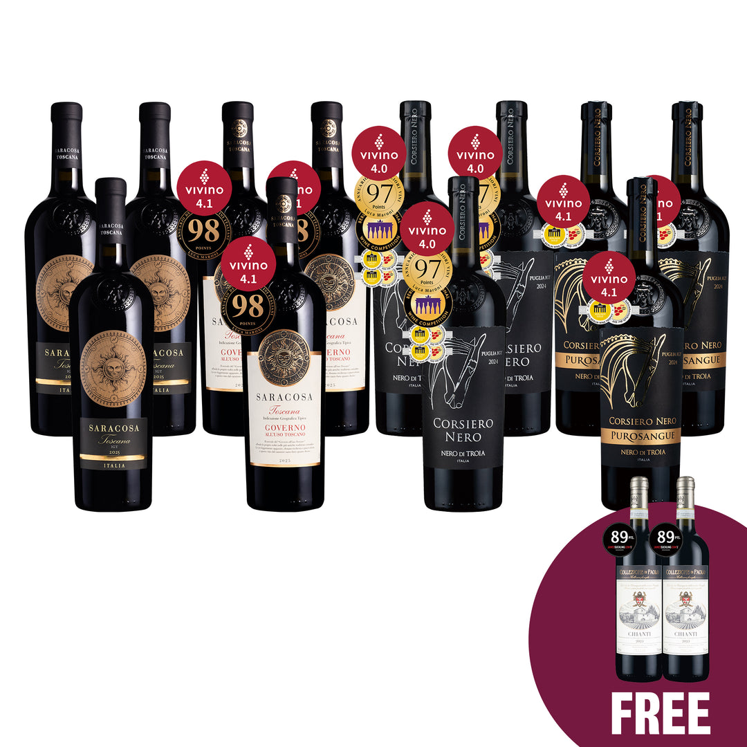 4.Saracosa Duo + Corsiero Nero Duo 12btl + 2 FREE