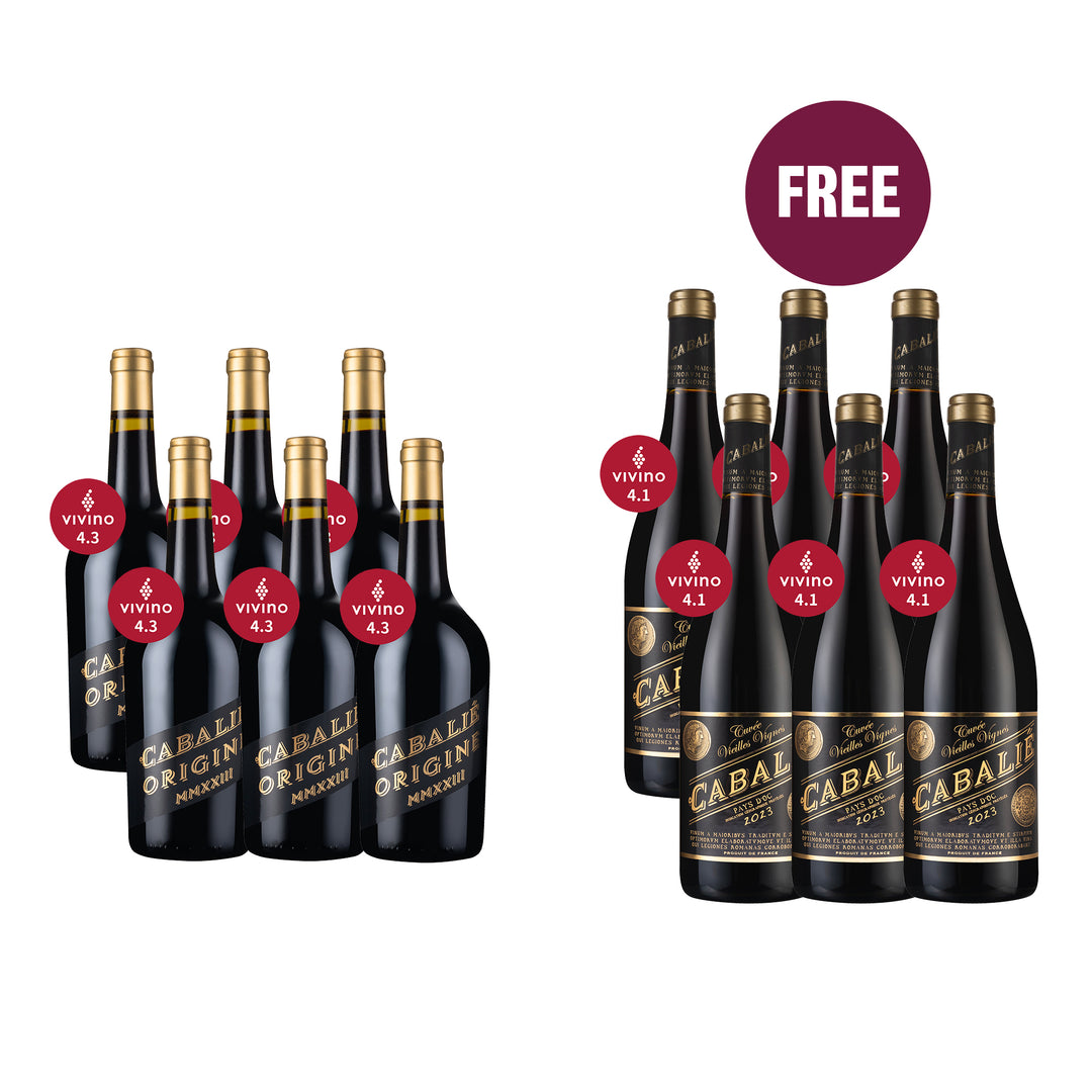 买 6 支 Cabalié Origine 2023 … 送 6 支Cabalié Vieille Vignes 2023
