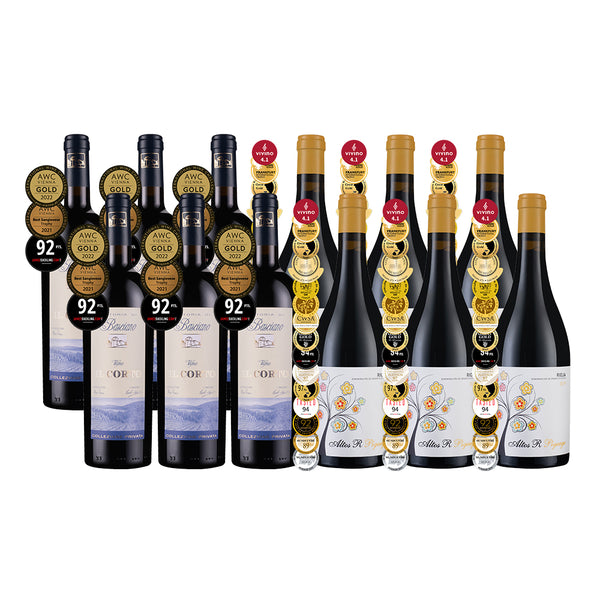 James Suckling 90+ Points Tuscan & Rioja Duo 12btl