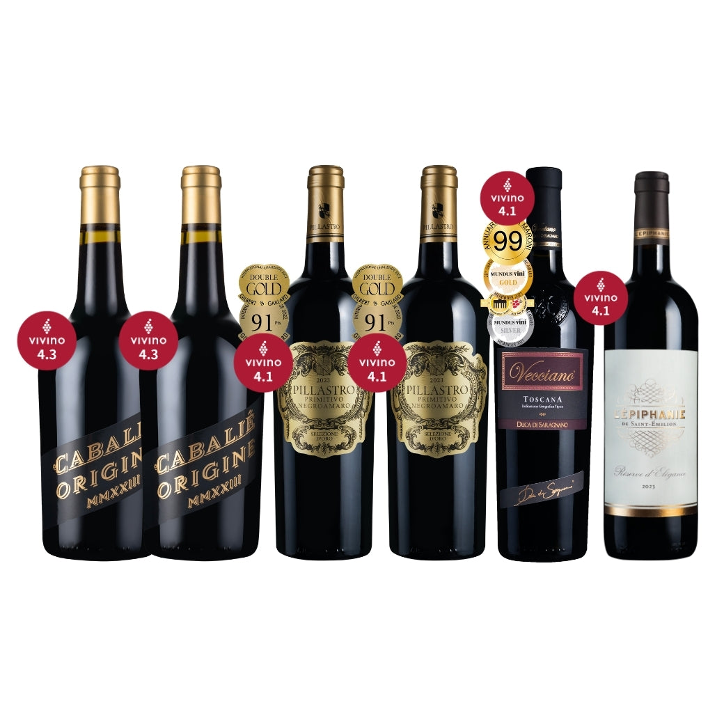 【本月之選】 Vivino 4.0+ 紅酒6支