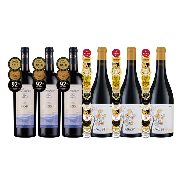 James Suckling 90+ Points Tuscan & Rioja Duo 6btl