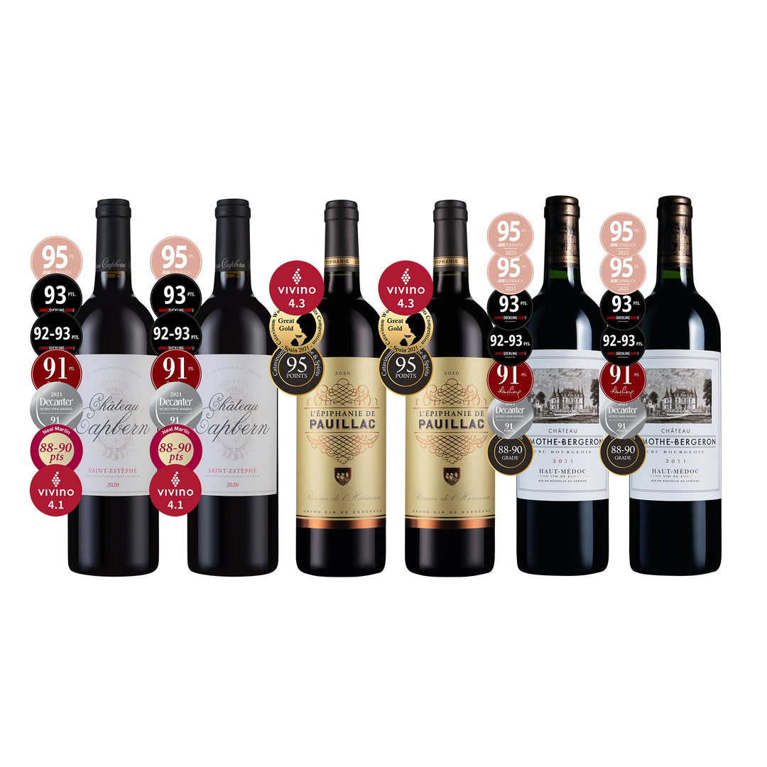 Haut-Médoc, Margaux, Pauillac (3 x 2)