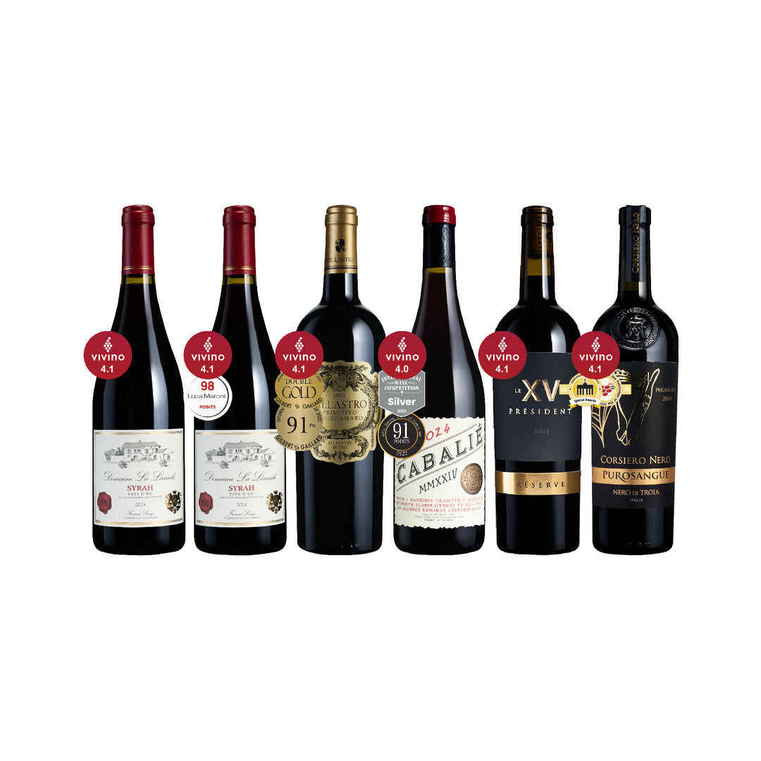 [FB/IG 粉絲限定] Vivino 4.1★ 紅酒組6支