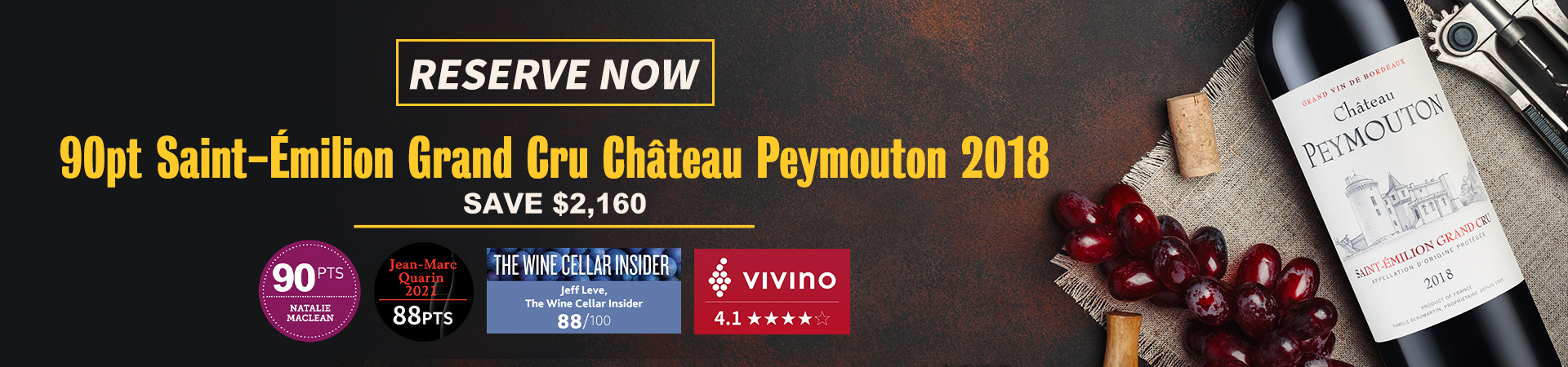 90pt Saint-Émilion Grand Cru Château Peymouton 2018