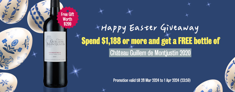【Celebrating Easter】With a purchase of $1,188 or more on our official website, receive a FREE bottle of AOC French red worth $299.