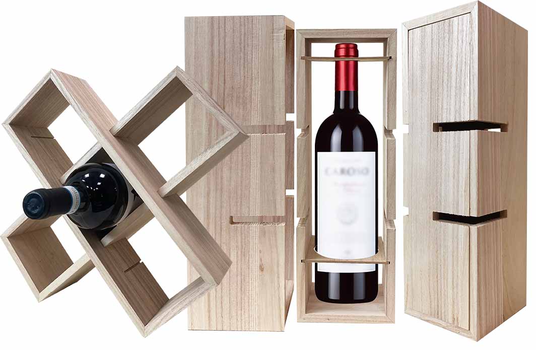 Box-shaped Wine Rack